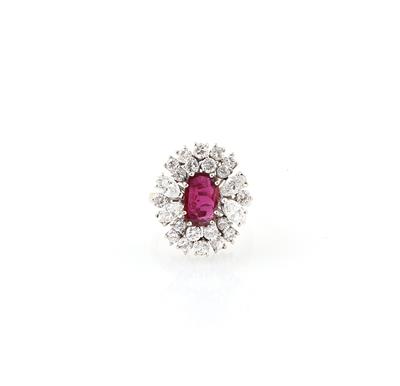 Diamant Rubin Ring - Klenoty