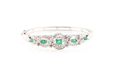 Diamant Smaragdarmreif - Jewellery