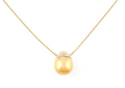 Brillantcollier Ei zus. ca. 0,50 ct - Schmuck