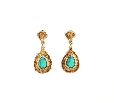 Smaragd Ohrsteckgehänge zus. ca. 2,50 ct - Jewellery