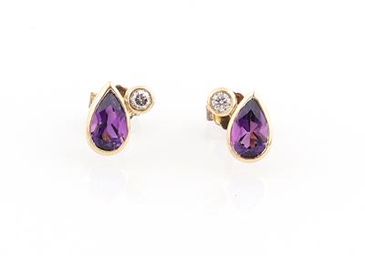 Brillant Amethyst Ohrstecker - Jewellery