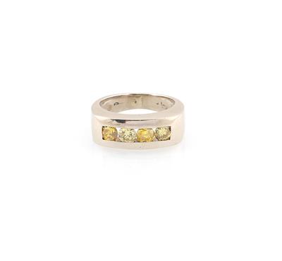 Ring mit behandelten Diamanten zus. ca. 1 ct - Klenoty