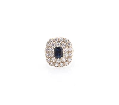 Brillant Saphir Ring - Schmuck