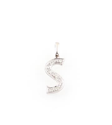 Brillantanhänger Buchstabe S zus. ca. 0,13 ct - Schmuck