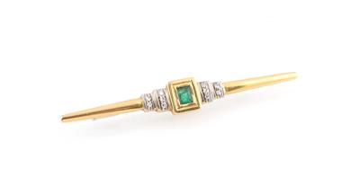 Achtkantdiamant Smaragd Stabbrosche - Jewellery
