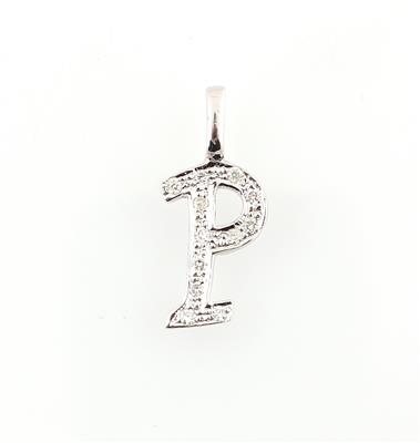 Brillantanhänger Buchstabe P zus. ca. 0,13 ct - Gioielli