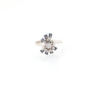 Diamant Saphir Ring - Klenoty