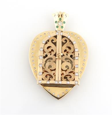 Brillant Herzanhänger zus. ca. 3,65 ct - Jewellery