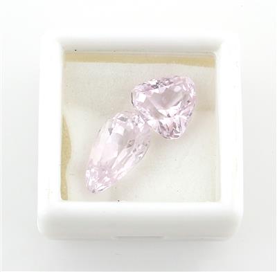 2 lose Kunzite zus. 9,61 ct - Frühjahrsauktion