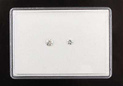 Lot aus 2 losen Brillanten zus. ca. 1,06 ct, J-L/vsi-P2 - Diamanti e pietre preziose esclusivi