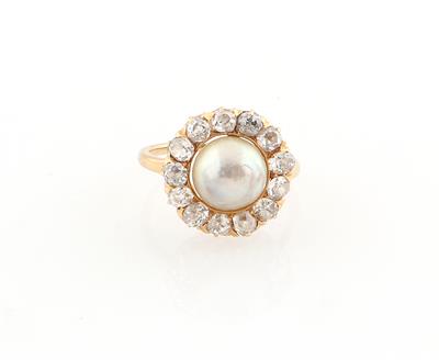 Altschliffdiamant Ring zus. ca. 1,30 ct - Klenoty