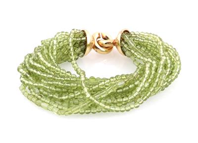 Peridot-Armband 15reihig - Klenoty