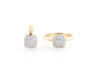 Brillant Garnitur zus. ca. 2 ct - Schmuck