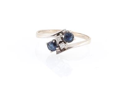 Diamant Saphir Ring - Klenoty