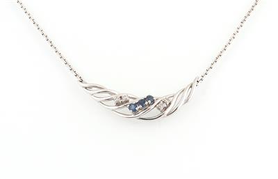 Diamant Saphir Collier - Jewellery