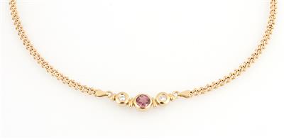 Brillant Rubellit Collier - Klenoty