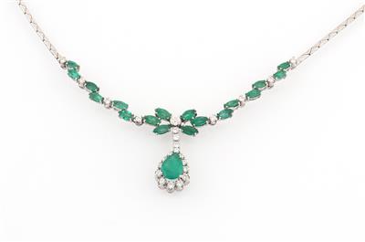 Brillant Smaragdcollier - Jewellery