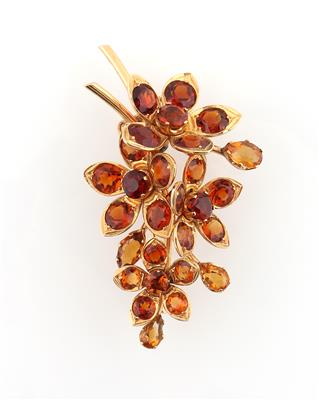 Citrinbrosche Blumen - Jewellery