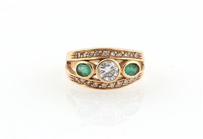 Brillant Smaragd Ring - Schmuck