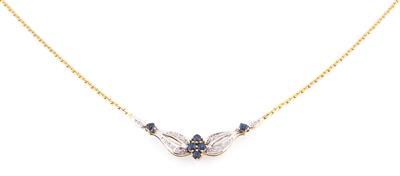 Saphir-Diamantcollier - Klenoty