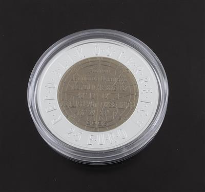 Silber-Niob-Münze 25 Euro "Europäische Satellitennavigation" - Schmuck