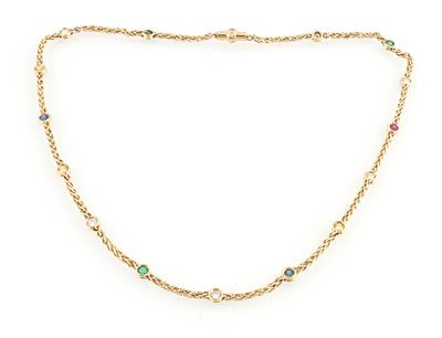 Brillant Farbstein Halskette - Jewellery