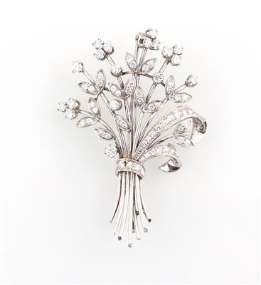 Brillantbrosche Blumenstrauß zus. ca. 1,90 ct - Jewellery