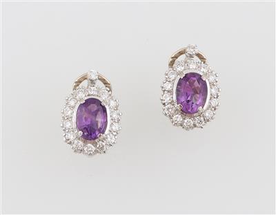 Brillant Amethyst Ohrclips - Gioielli