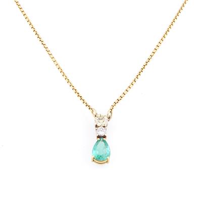 Brillant Smaragd Collier - Jewellery