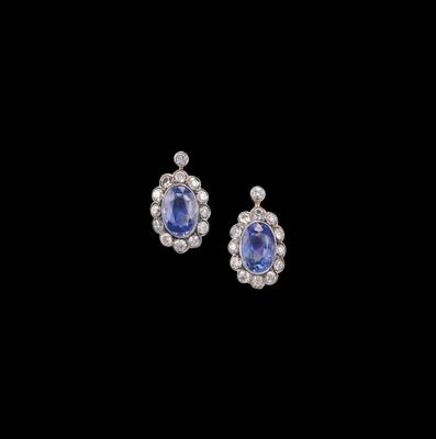 Diamant Saphir Ohrstecker - Jewellery
