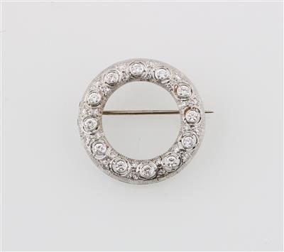 Diamantbrosche zus. ca. 1,40 ct - Klenoty