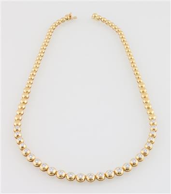 Brillantcollier zus. ca. 0,85 ct - Gioielli