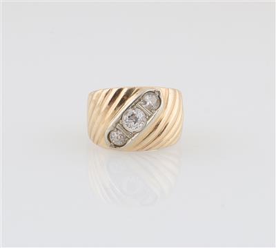 Altschliffdiamant Ring zus. ca. 1,05 ct - Gioielli