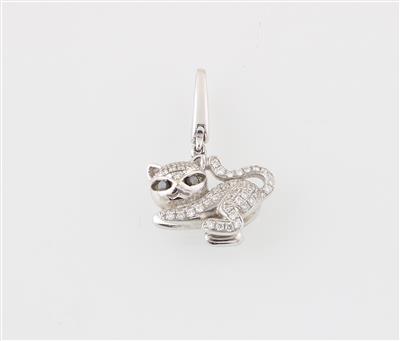 Brillant Anhänger Katze zus. ca. 0,25 ct - Klenoty