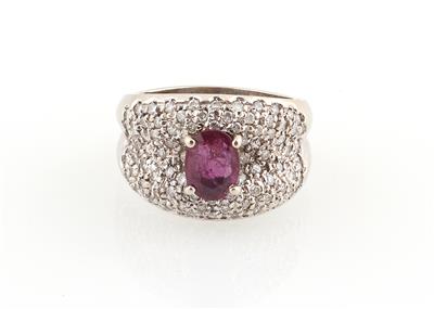 Brillant Rubin Ring - Schmuck