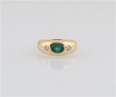 Brillant Smaragd Ring - Schmuck