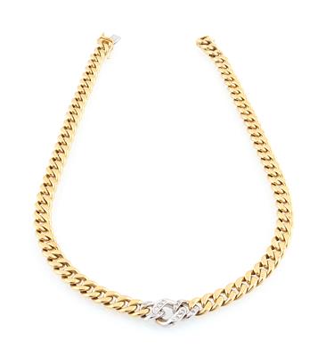 Diamantcollier zus. ca. 0,40 ct - Klenoty