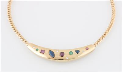 Brillant Farbstein Collier - Jewellery