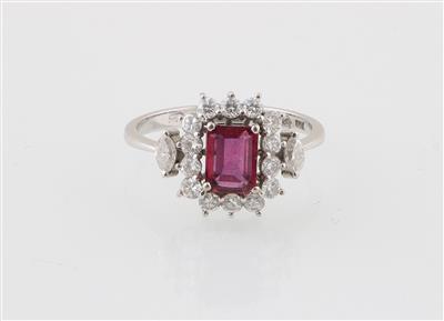 Diamant Rubin Ring - Schmuck