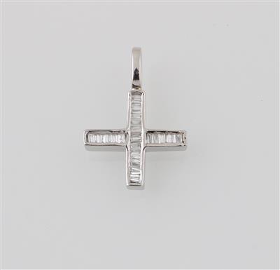Diamant Kreuzanhänger zus. ca. 0,20 ct - Schmuck