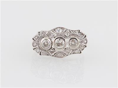 Altschliffdiamant Ring zus. ca. 1,10 ct - Klenoty