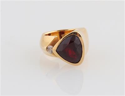 Rhodolith Ring ca. 5,61 ct - Klenoty