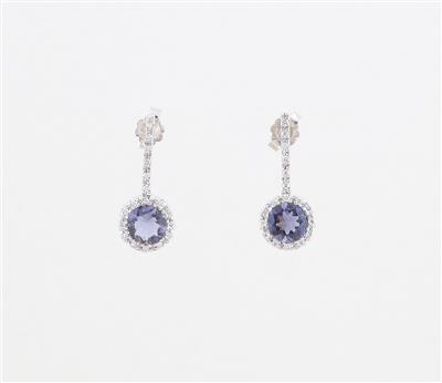 Amethyst Brillantohrstecker - Klenoty