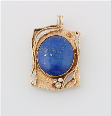 Brillant Lapislazuli Anhänger - Schmuck