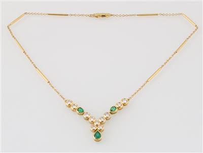 Brillant Smaragd Collier - Jewellery