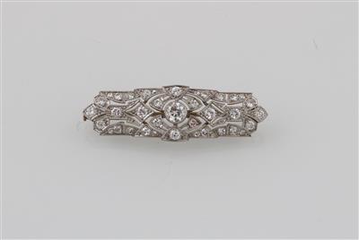 Diamantbrosche zus. ca. 1 ct - Schmuck