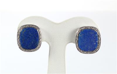 Diamant Lapis Lazuli (beh.) Ohrsteckclips - Jewellery