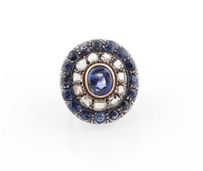 Diamant Saphir Ring - Gioielli