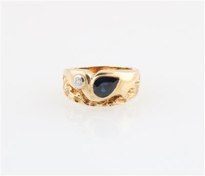 Brillant Saphir Ring - Klenoty