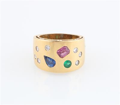 Brillant Farbstein Ring - Schmuck